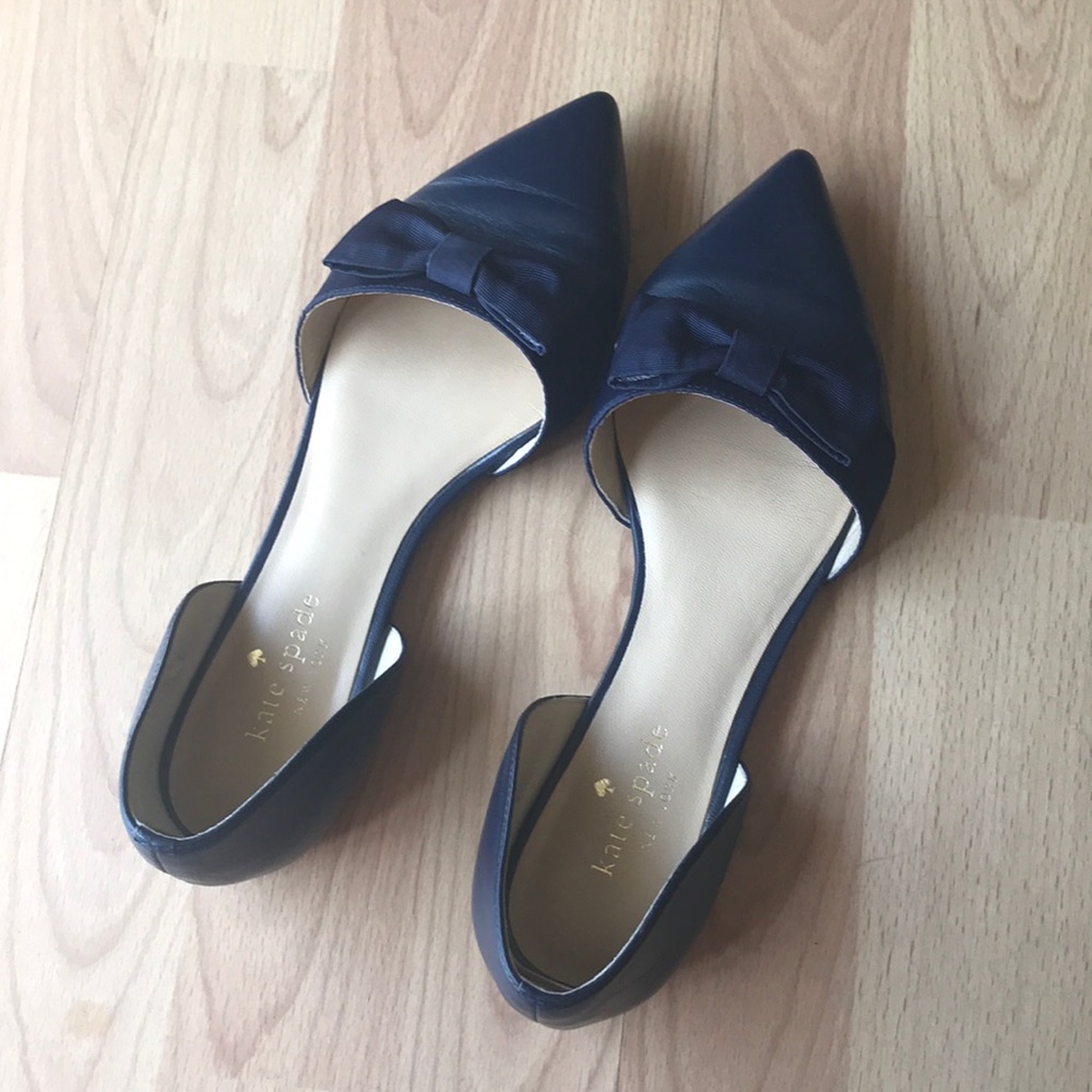 Kate Spade Navy Bow Flats